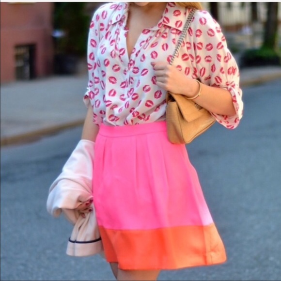 J. Crew Factory Dresses & Skirts - NWT J. Crew pleated colorblock skirt in size 2